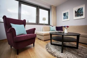 Фото номера Апартаменты с 1 спальней (для 4 взрослых) Апартаменты Silver Apartments г. Вроцлав 12