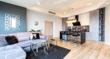 Фото номера Апартаменты с ванной и душем Апартаменты Bathtub View Luxury Apartments in Sky Tower г. Вроцлав 7