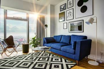 Фото номера Улучшенные апартаменты Апартаменты 30th+ Floor Apartments in Sky Tower г. Вроцлав 4
