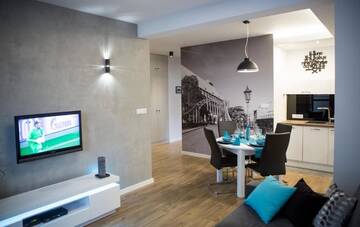 Фото номера Апартаменты с 2 спальнями Апартаменты Apartament Bridge г. Вроцлав 30