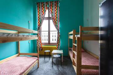 Фото номера Четырехместный номер с душем Хостелы Locomotive Hostel г. Вроцлав 4