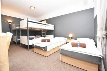 Фото номера Семейный номер с общей ванной комнатой Хостелы DUKES Hostel - Pokoje prywatne г. Вроцлав 7