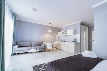 Фото номера Улучшенные апартаменты с частичным видом на реку Апартаменты Odra View Apartments II г. Вроцлав 5