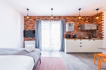 Фото номера Апартаменты с балконом Апартаменты Odra View Apartments г. Вроцлав 5