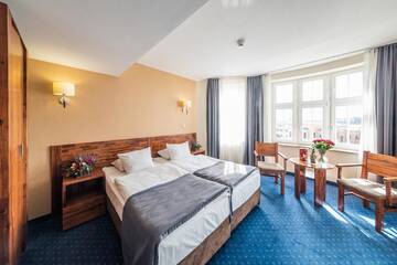 Фото номера Двухместный номер «Комфорт» с 2 отдельными кроватями Отель Hotel Piast Wrocław Centrum г. Вроцлав 5