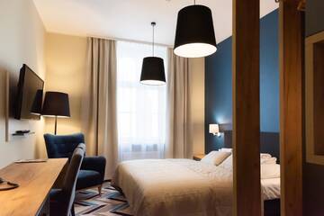 Фото номера Двухместный номер Делюкс с 1 кроватью Отель Hotel Traffic Wrocław г. Вроцлав 6