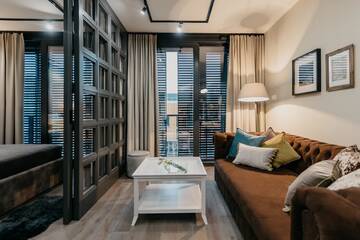 Фото номера Улучшенные апартаменты с 1 спальней Апарт-отели EXCLUSIVE Aparthotel MARINA г. Вроцлав 4